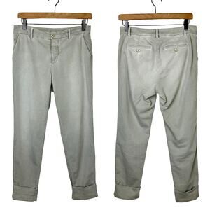 Closed | Official Stewart Washed Gray Soft Chino Mid Rise Cuffed Crop Pants